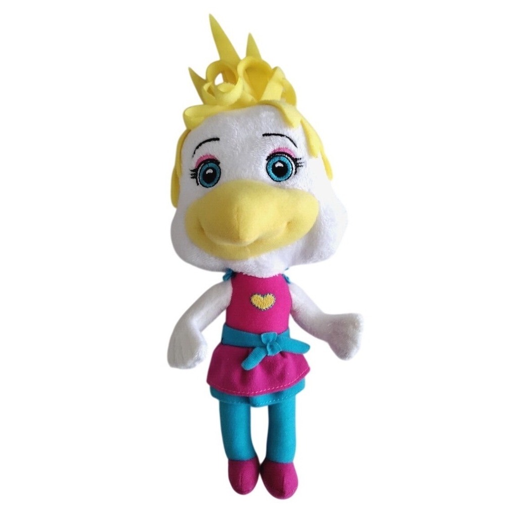 Chuck E. Cheese Helen Henny Plush Stuffed Animal Chicken Bird Pink Dress‎ 10"